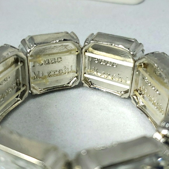 Isaac Mizrahi silver with clear rhinestone bracelet - Picture 2 of 5